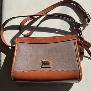 Dooney & Bourke Brown and Tan Crossbody Bag